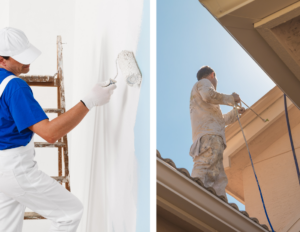roller painting vs spray painting