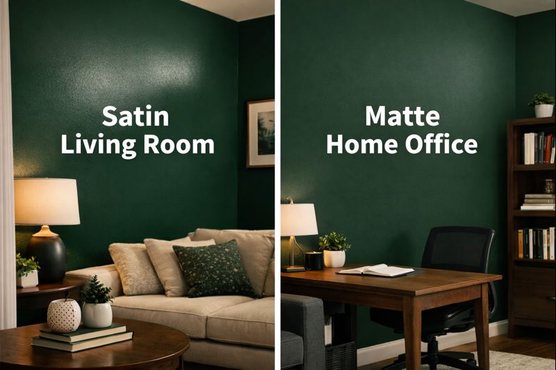 satin paint vs. matte paint