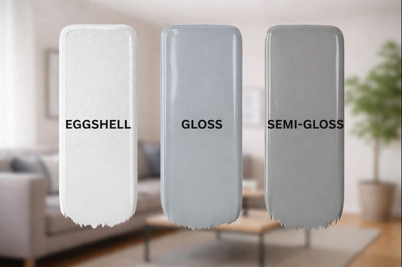 eggshell vs. semi-gloss paint
